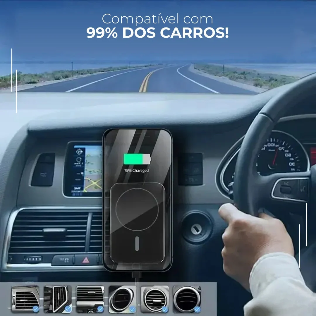 Suporte Magnético com Carregador por Indução 30 W