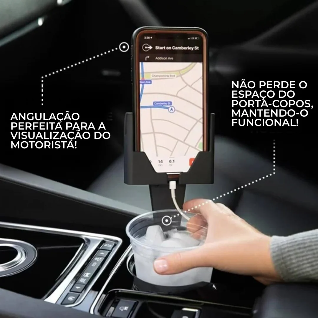 Suporte de Celular para Porta-Copos 2 em 1