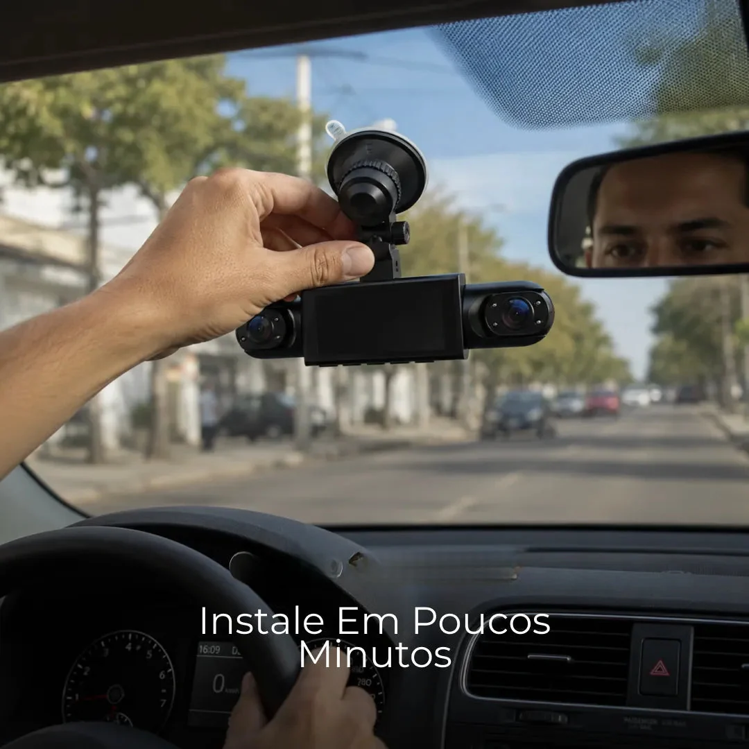 Câmera Veicular Dupla Full HD com Visão Noturna